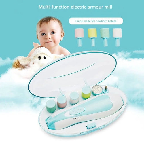 Electric Baby Nail Trimmer with LED Light - 6 in 1 safe for new born