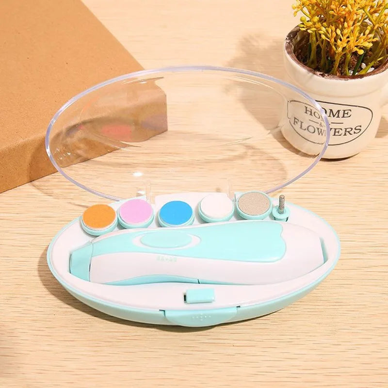 Electric Baby Nail Trimmer with LED Light - 6 in 1 safe for new born