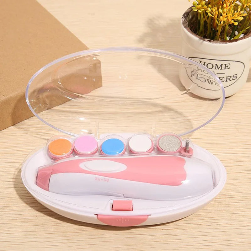 Electric Baby Nail Trimmer with LED Light - 6 in 1 safe for new born