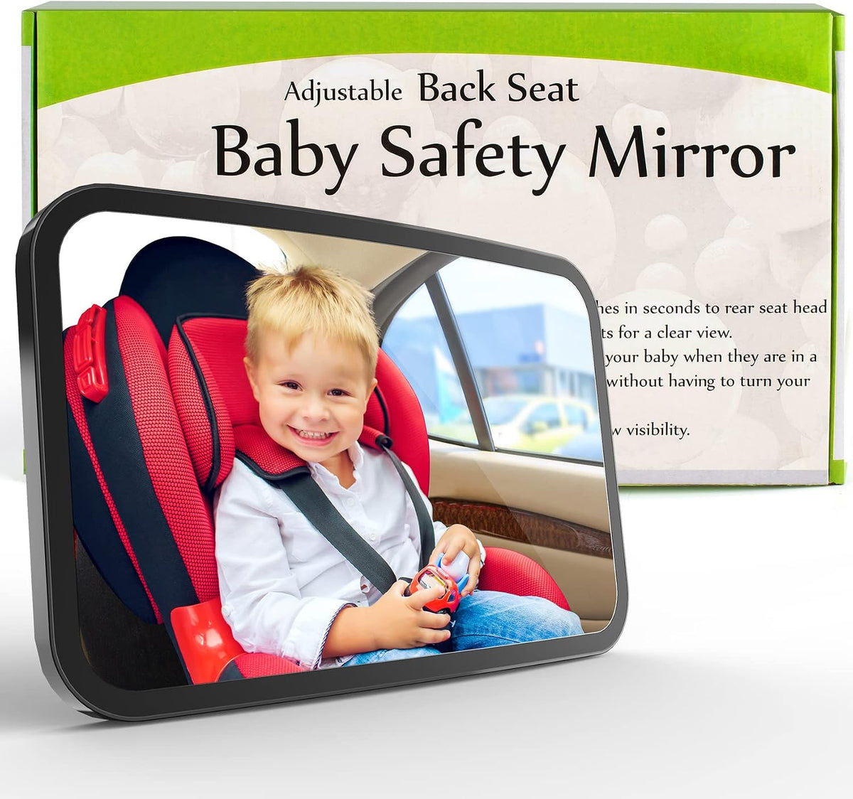 Baby Car Safety Mirror - 360° Adjustable Back Seat Mirror